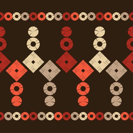 Ethnic boho seamless pattern. Lace. Embroidery on fabric. Patchwork texture. Weaving. Traditional...