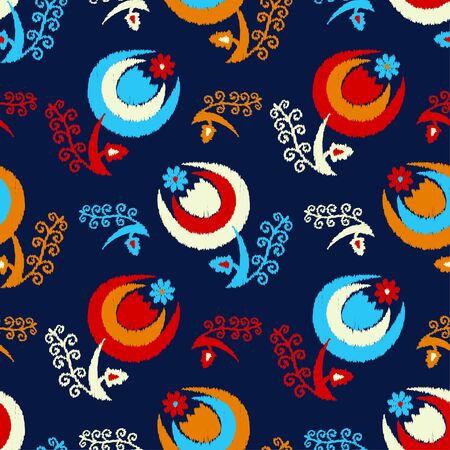 Ethnic boho ornament. Seamless pattern. Tribal motif. Vector illustration for web design or print.のイラスト素材