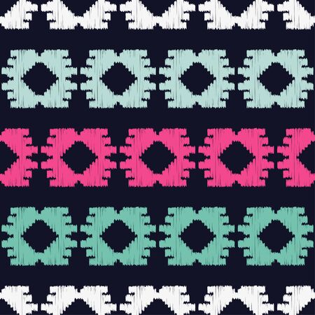 Aztec elements. Ethnic boho ornament. Seamless pattern. Tribal motif. Vector illustration for web design or print.のイラスト素材