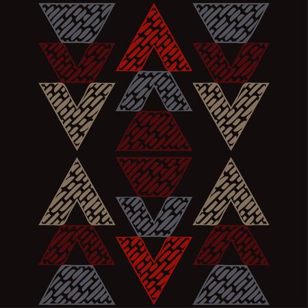 Aztec elements. Ethnic boho ornament. Seamless pattern. Tribal motif. Vector illustration for web...