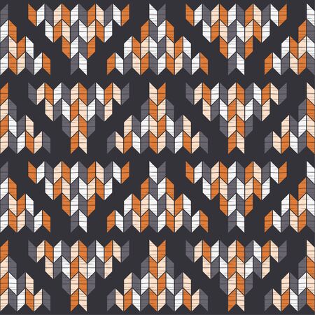 Aztec elements. Ethnic boho ornament. Seamless pattern. Tribal motif. Vector illustration for web design or print.のイラスト素材