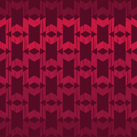 Aztec elements. Design with manual hatching. Ethnic boho ornament. Seamless background. Tribal motif. Vector illustration for web design or print.のイラスト素材