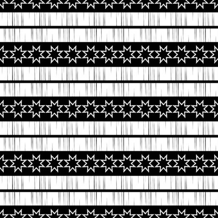 Design with manual hatching. Ethnic boho ornament. Seamless background. Tribal motif. Vector illustration for web design or print.のイラスト素材