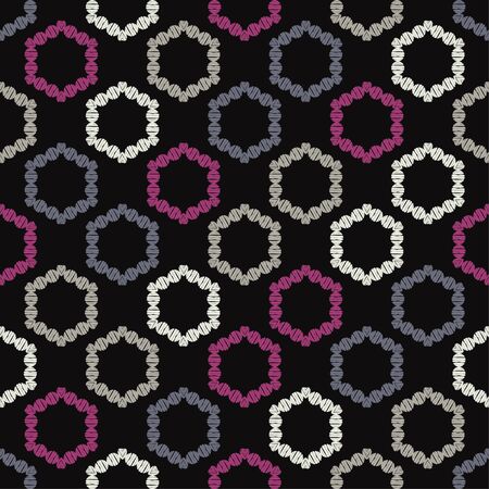 Design with manual hatching. Ethnic boho ornament. Seamless background. Tribal motif. Vector...