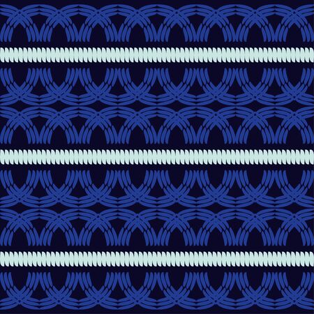 Design with manual hatching. Blue. Ethnic boho ornament. Seamless background. Tribal motif. Vector...