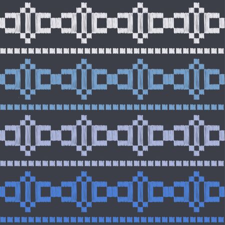 Aztec elements. Design with manual hatching. Ethnic boho ornament. Seamless background. Tribal...