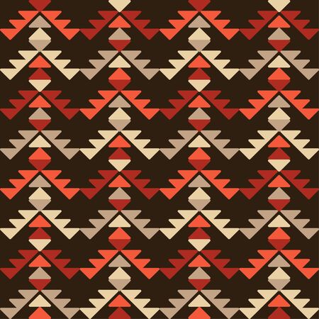 Aztec elements. Seamless pattern. Geometry. Ethnic boho ornament. Tribal motif. Vector illustration for web design or print.のイラスト素材