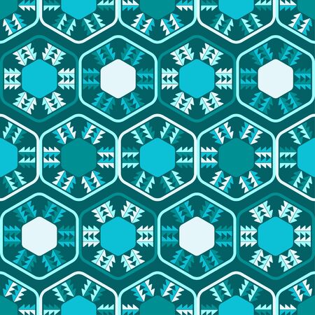 Aztec elements. Seamless pattern. Geometry. Ethnic boho ornament. Tribal motif. Vector illustration for web design or print.のイラスト素材