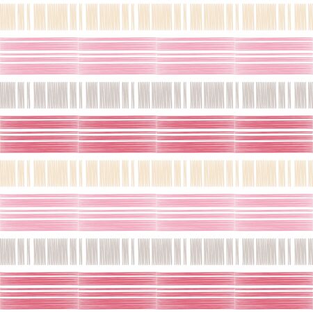 Mosaic with geometric shapes. Design with manual hatching.  Geometry. Seamless pattern. Textile. Ethnic boho ornament. Vector illustration for web design or print.のイラスト素材