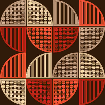 Polka dots seamless pattern. Mosaic of ethnic figures. Patterned texture. Geometric background. Vector illustration for web design or print.のイラスト素材