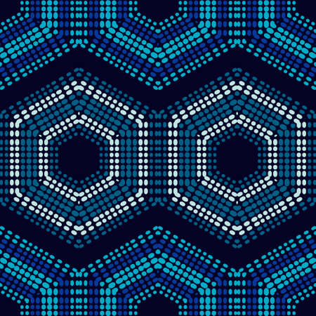 Design of the points. Geometry. Seamless pattern. Textile. Ethnic boho ornament. Vector illustration for web design or print.のイラスト素材