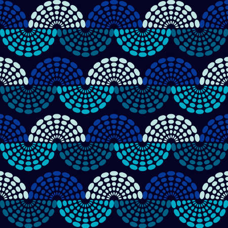 Polka dots seamless pattern. Circles of dots. Mosaic of ethnic figures. Patterned texture. Geometric...