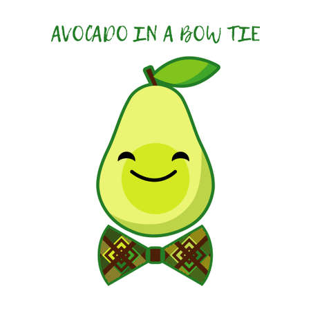A gentleman in a bow tie. Cute cartoon. Vector illustration for web design or print.のイラスト素材
