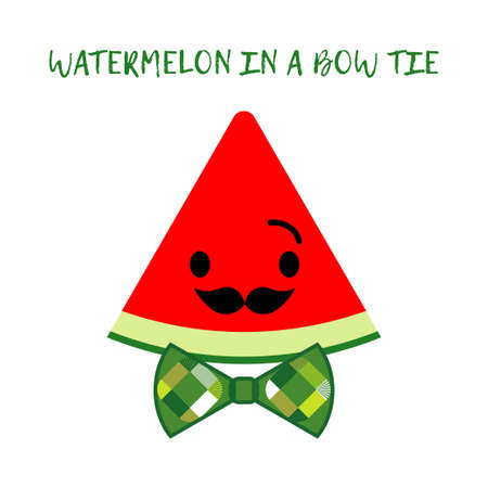 A gentleman in a bow tie. Cute cartoon. Vector illustration for web design or print.のイラスト素材