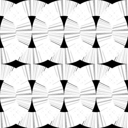 Mosaic with geometric shapes. Seamless pattern. Design with manual hatching. Textile. Ethnic boho ornament. Vector illustration for web design or print.のイラスト素材