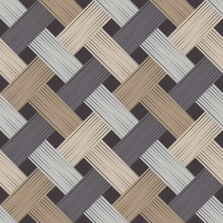 Brown floor with wooden texture. Geometry. Seamless pattern. Vector illustration for web design or print.のイラスト素材