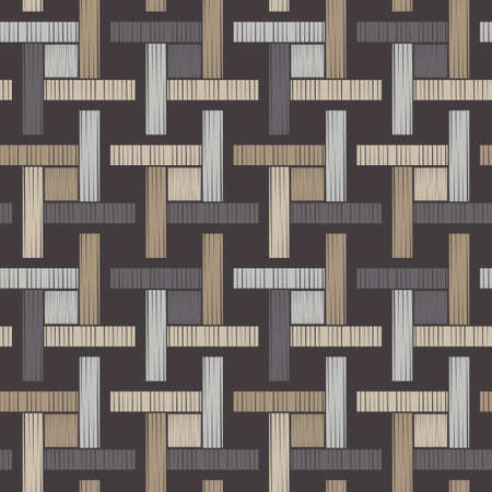 Brown floor with wooden texture. Geometry. Seamless pattern. Vector illustration for web design or...