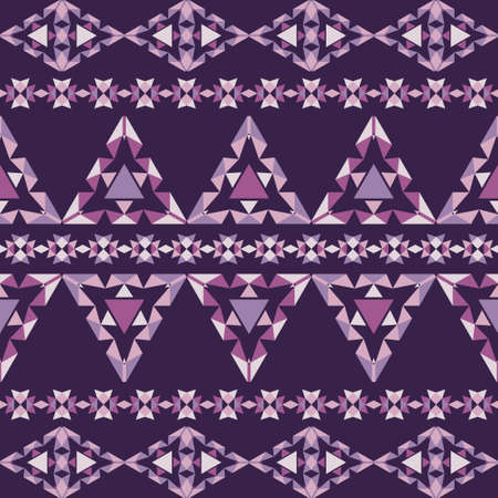 Aztec elements from triangles. Seamless pattern. Textile. Ethnic boho ornament. Vector illustration...