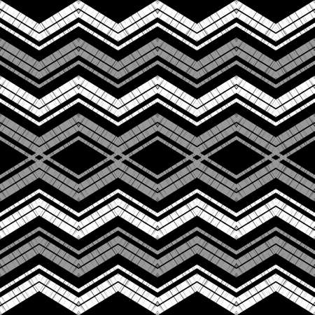 Seamless zigzag pattern. Abstract background for textile design. Manual hatching. Ethnic boho...