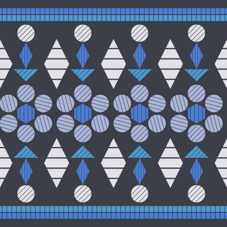 Christmas decorative snowflakes. Geometrical figure. Seamless background. Boho style.のイラスト素材