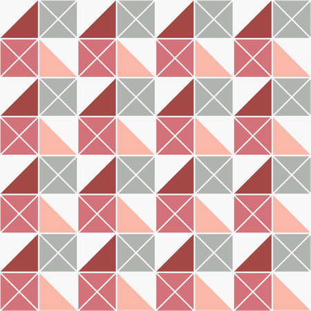 Aztec elements from triangles. Seamless pattern. Textile. Ethnic boho ornament. Vector illustration for web design or print.のイラスト素材