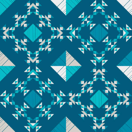 Aztec elements. Seamless pattern. Design with manual hatching. Textile. Ethnic boho ornament. Vector...