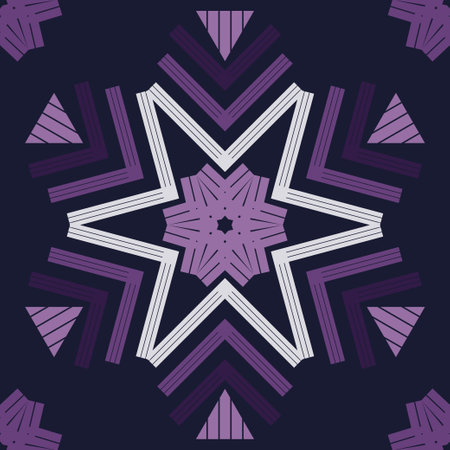 The Scandinavian star. Seamless pattern. Design with manual hatching. Textile. Ethnic boho ornament. Vector illustration for web design or print.のイラスト素材