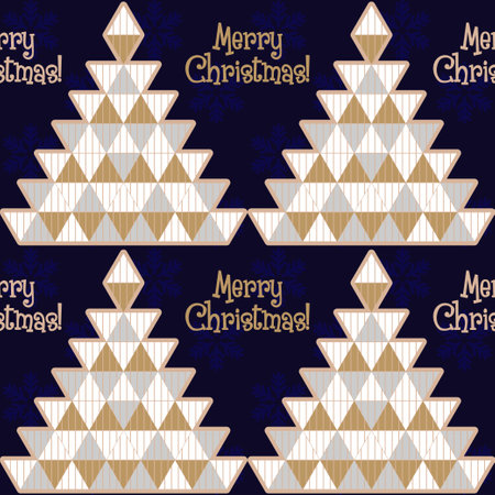 The decoration of the Christmas toys. Winter holiday. Gold, silver and black colors. Vector illustration for web design or print.のイラスト素材