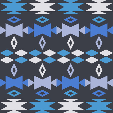 Navajo mosaic rug with traditional folk geometric pattern. Native American Indian blanket. Aztec...