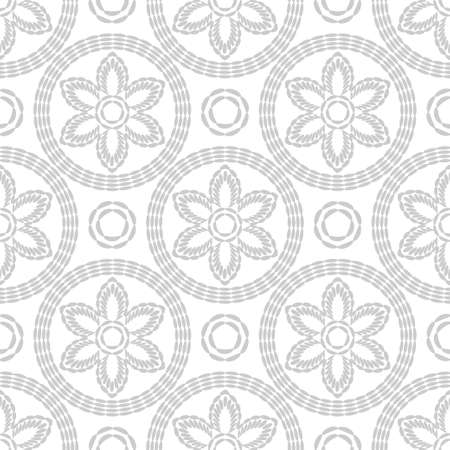 Seamless pattern with embroidery. Spring flowers. Boho style. Vector illustration for web design or print.のイラスト素材