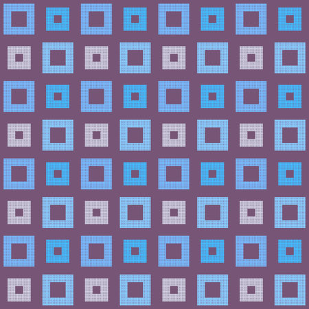 Geometric shapes from points. Mexican plaid. Seamless pattern. Design with manual hatching. Textile....