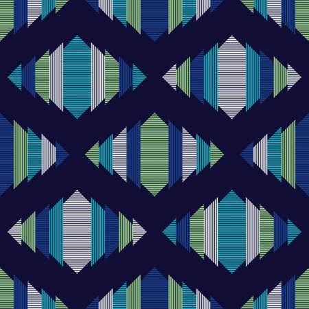 Aztec ornament. Seamless background. Design with manual hatching. Textile. Ethnic boho pattern....
