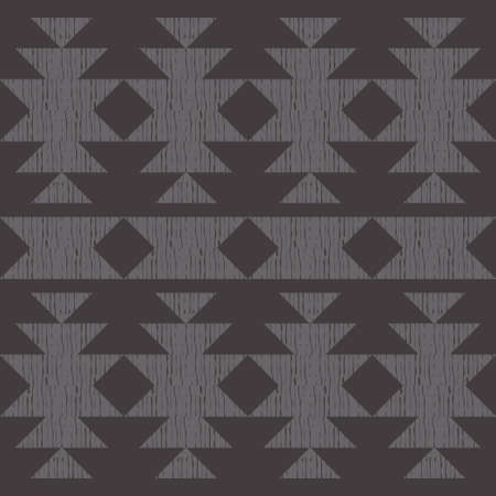Mexican plaid. Seamless pattern. Design with manual hatching. Textile. Ethnic boho ornament. Vector...