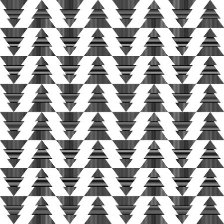 Zigzag. Mosaic with geometric shapes. Design with manual hatching. Textile. Ethnic boho ornament. Vector illustration for web design or print.のイラスト素材