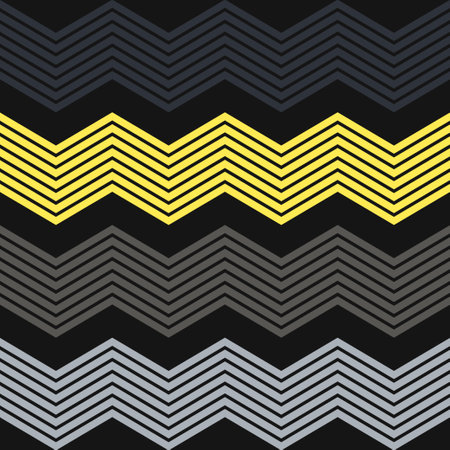 Zigzag. Mosaic with geometric shapes.  Design with manual hatching. Textile. Ethnic boho ornament. Vector illustration for web design or print.のイラスト素材