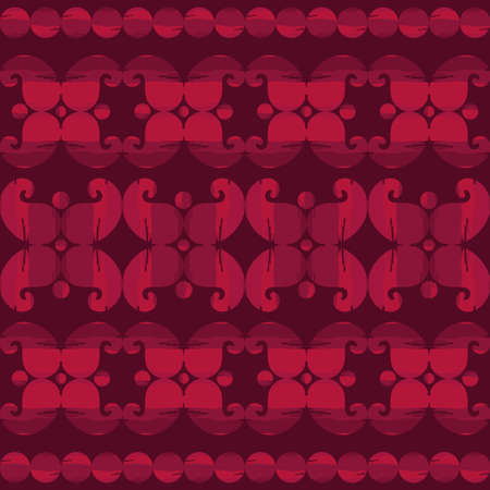 Pen and ink drawing. Paisley ornament. Seamless background. Design with manual hatching. Ikat. Vector illustration for web design or print.のイラスト素材