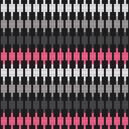 Ethnic figures from squares. Mosaic with geometric shapes. Seamless pattern. Textile. Ethnic boho...