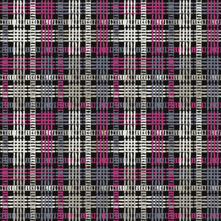 Mosaic with geometric shapes. Seamless pattern. Design with manual hatching. Textile. Ethnic boho ornament. Vector illustration for web design or print.のイラスト素材