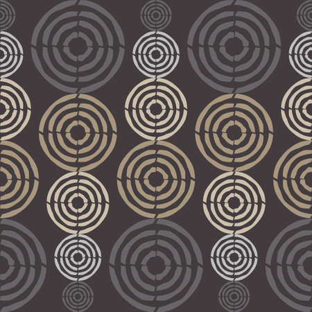 Mosaic with geometric shapes. Seamless pattern. Design with manual hatching. Textile. Ethnic boho ornament. Vector illustration for web design or print.のイラスト素材