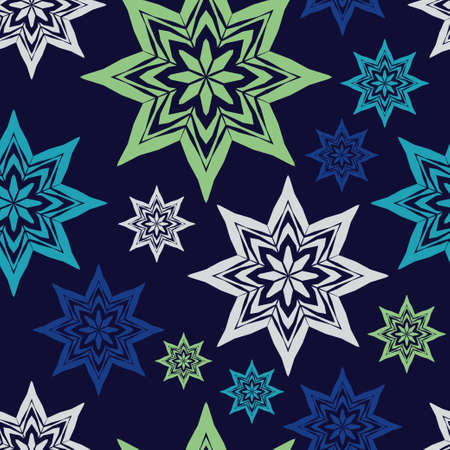 Mosaic with geometric shapes. Seamless pattern. Design with manual hatching. Textile. Ethnic boho...