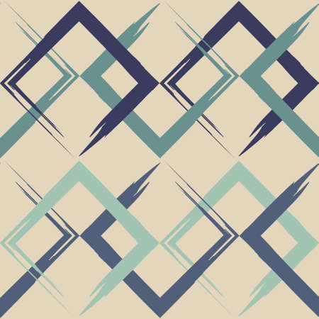 Geometric ink and pen drawing. Seamless pattern. Boho texture for ethnic fabric. Vector illustration for web design or print.のイラスト素材