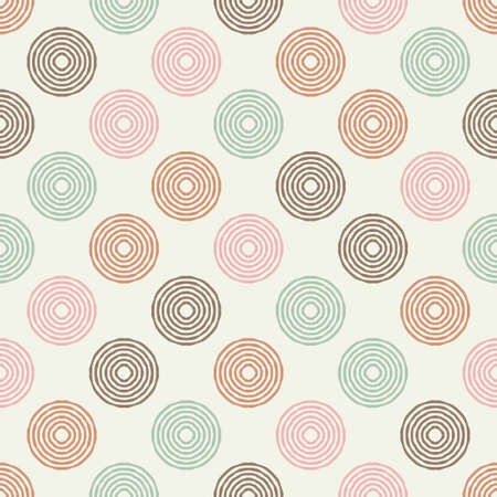 Polka dots seamless pattern. Mosaic of ethnic figures. Patterned texture. Geometric background. Vector illustration for web design or print.のイラスト素材