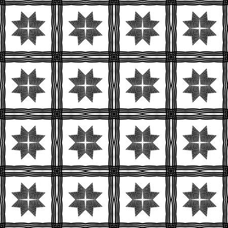 Design with Zebra stripes. Black and white color. Ethnic boho ornament. Seamless background. Tribal motif. Vector illustration for web design or print.のイラスト素材
