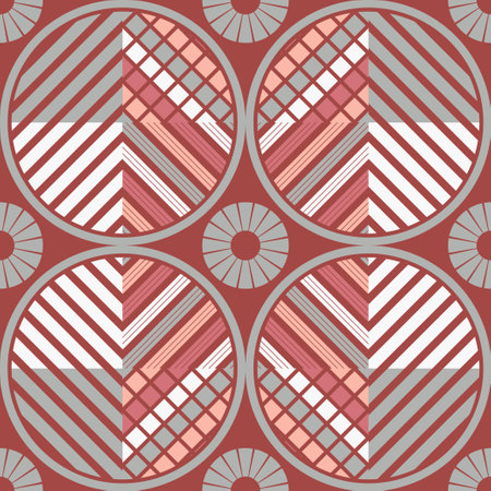 Polka dots seamless pattern. Mosaic of ethnic figures. Patterned texture. Geometric background. Vector illustration for web design or print.のイラスト素材