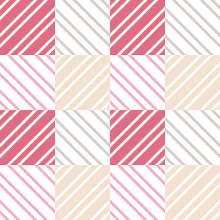 Memphis. A banner with a decorative geometric pattern. Square modules. Seamless background. Vector illustration for web design or print.のイラスト素材