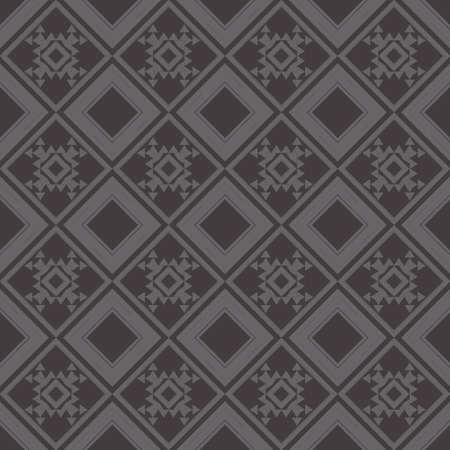 Mosaic with geometric shapes. Seamless pattern. Design with manual hatching. Textile. Ethnic boho ornament. Vector illustration for web design or print.のイラスト素材