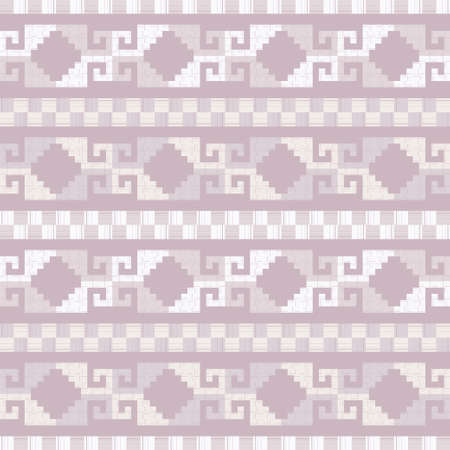 Navajo mosaic rug with traditional folk geometric pattern. Native American Indian blanket. Aztec elements. Mayan ornament. Seamless background. Vector illustration for web design or printのイラスト素材