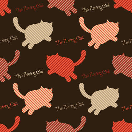 Cute cat. Ð¡artoon hand drawn style. Vector illustration for web design or print.のイラスト素材