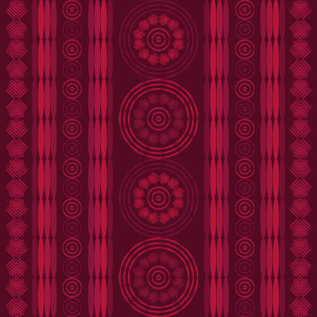 Geometric shapes from points. Digital ornament. Border. Halftone. Seamless pattern. Textile. Ethnic boho ornament. Vector illustration for web design or print.のイラスト素材