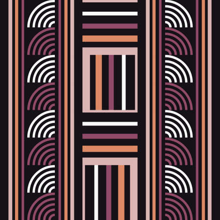 Mexican plaid. Navajo. Seamless pattern. Design with manual hatching. Textile. Ethnic boho ornament. Vector illustration for web design or print.のイラスト素材